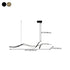 A036 Modern LED Linear Pendant Lights with Dimmable LED and Adjustable Hanging Length 120cm -Black