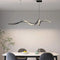 BAMDECOR A36 Modern LED Linear Chandeliers Pendant Lights with Dimmable LED and Adjustable Hanging Length 140cm -Black