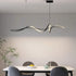BAMDECOR A36 Modern LED Linear Chandeliers Pendant Lights with Dimmable LED and Adjustable Hanging Length 140cm -Black