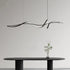 BAMDECOR A36 Modern LED Linear Chandeliers Pendant Lights with Dimmable LED and Adjustable Hanging Length 140cm -Black