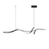 BAMDECOR A36 Modern LED Linear Chandeliers Pendant Lights with Dimmable LED and Adjustable Hanging Length 140cm -Black