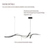 BAMDECOR A36 Modern LED Linear Chandeliers Pendant Lights with Dimmable LED and Adjustable Hanging Length 140cm -Black