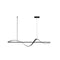 BAMDECOR A36 Modern LED Linear Chandeliers Pendant Lights with Dimmable LED and Adjustable Hanging Length 140cm -Black