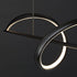 BAMDECOR A36 Modern LED Linear Chandeliers Pendant Lights with Dimmable LED and Adjustable Hanging Length 140cm -Black