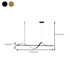 BAMDECOR A36 Modern LED Linear Chandeliers Pendant Lights with Dimmable LED and Adjustable Hanging Length 140cm -Black