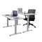 AMZ Electric Height Adjustable Standing Desk 160x80cm Sit Stand Desk Top for Home Office (White Frame + White Desktop)