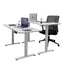 AMZ Electric Height Adjustable Standing Desk 160x80cm Sit Stand Desk Top for Home Office (White Frame + White Desktop)