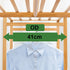 120cm Width Bamboo Clothes Rack Garment Closet Storage Organizer Hanging Rail Shelf Fabric Dustproof Cover