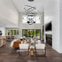 BAMDECOR A18815 Nordic Home Decor Dining Room Pendant lamp lights Ceiling Lamp Hanging Light Chandelier Lamps (6 Rings-Black)