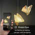 BAMDECOR LED Modern Bedroom Bedside Creative Butterfly Hanging Chandelier Light Fixtures for Stairs Nordic Decoration (12Heads)