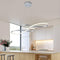 BAMDECOR A022 Modern Designer Infinity LED Chandelier Island Ceiling Pendant Light (120/150cm-Silver)