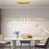 BAMDECOR A202 Modern LED Linear Pendant Lights with Dimmable LED  180cm-Gold