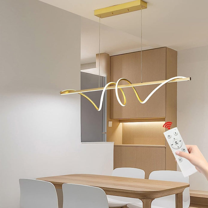 BAMDECOR A202 Modern LED Linear Pendant Lights with Dimmable LED  180cm-Gold