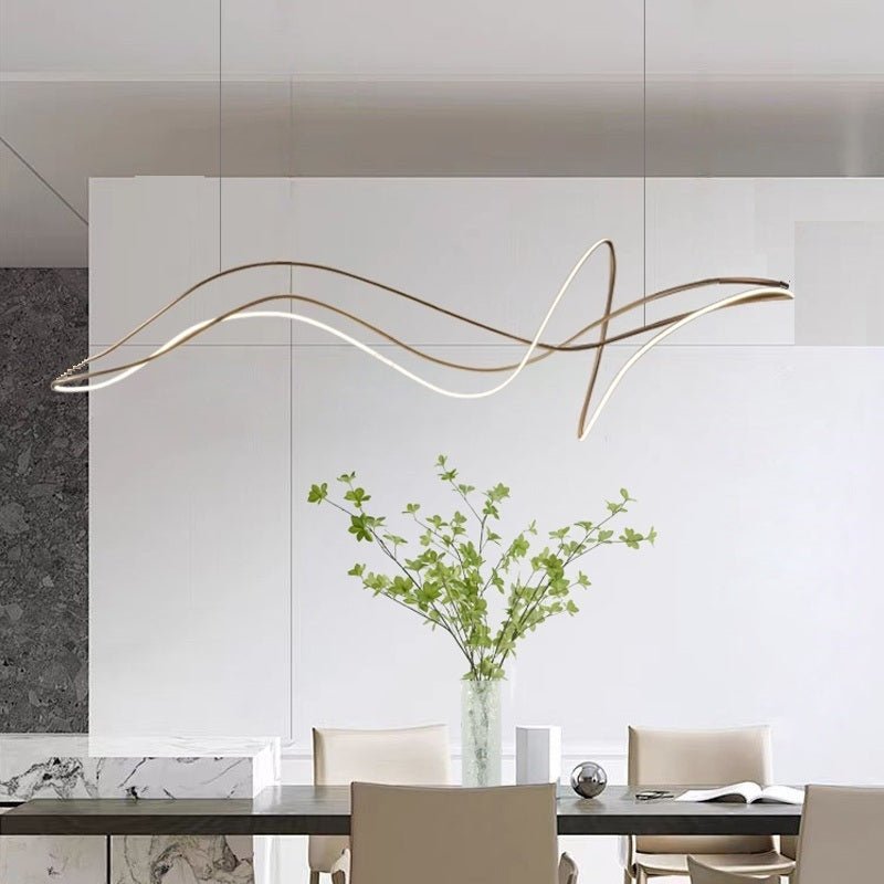 A203 1.6m Modern Minimalist pendant lights for home decoration ceiling pendant light (Gold)