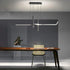 BAMDECOR A206 Modern Black Scandinavian Pendant Light Table Dining Room Living Room Pendant Lighting 1.2 Meters