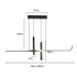 BAMDECOR A206 Modern Black Scandinavian Pendant Light Table Dining Room Living Room Pendant Lighting 1.5 Meters