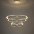 BAMDECOR A209 Colette Ceiling Chandelier Led Modern Circular Art Aluminum Light Fixture for Living Room Bedroom Indoor Decor(2 Rings)