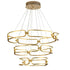BAMDECOR A209 Colette Ceiling Chandelier Led Modern Circular Art Aluminum Light Fixture for Living Room Bedroom Indoor Decor(3 Rings)
