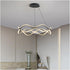 BAMDECOR A212/1 Black Modern Wavy Art Aluminum Light Fixture for Living Room Bedroom Indoor Decor