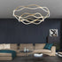 A212/2 Modern Wavy Art Aluminum Light Fixture for Living Room Bedroom Indoor Decor