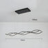 BAMDECOR A2569 1.5m Antizer Nordic Minimalist Wave Long Pendant Light (Black)