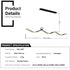 BAMDECOR A2575 Modern Design Linear LED Ceiling Light for Dining Room Office Kitchen Living Room (Black)BAMDECOR A2575 Modern Design Linear LED Ceiling Light for Dining Room Office Kitchen Living Room (Black)