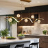 Modern Kitchen Island Pendant Light 6 Glass Globe Shades 120cm Adjustable - Gold