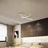 BAMDECOR AD2582/2 Modern LED Chandelier, Hexagonal Rings Ceiling Lighting Contemporary Chandeliers (2 Rings-Brass Gold)