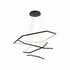 BAMDECOR AD2582/4 Modern LED Chandelier, Hexagonal Rings Ceiling Lighting Contemporary Chandeliers (4 Rings-Black)