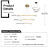 BAMDECOR AD2583 Modern Triangular LED Chandelier (Three Rings-Gold