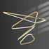 BAMDECOR AD2583 Modern Triangular LED Chandelier (Four Rings-Gold