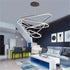 BAMDECOR AD2583 Modern Triangular LED Chandelier (Four Rings-Gold