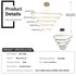 BAMDECOR AD2583 Modern Triangular LED Chandelier (Five Rings-Gold