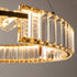 BAMDECOR C3318/1 Modern Crystal Chandeliers Lighting Fixtures Contemporary Round Chandelier Lighting Fixtures Crystal Pendant Ceiling Lights(Gold)
