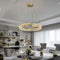BAMDECOR C3319 Modern Crystal Chandeliers Lighting Fixtures Contemporary Round Chandelier Lighting Fixtures Crystal Pendant Ceiling Lights(Gold-60cm)