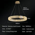 BAMDECOR C3319 Modern Crystal Chandeliers Lighting Fixtures Contemporary Round Chandelier Lighting Fixtures Crystal Pendant Ceiling Lights(Gold-80cm)