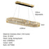 BAMDECOR C3319 Modern Linear Crystal Chandeliers Lighting Fixtures Contemporary Round Chandelier Lighting Fixtures Crystal Pendant Ceiling Lights(Gold-Oval 100cm)