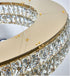 BAMDECOR C3332/1  Round Luxury Crystal Chandelier Modern LED Crystal Chandelier LED Ring Pendant Light Stainless Steel Ceiling Lamp Hanging Lights,for Dining Living Room (Gold)