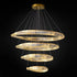 BAMDECOR C3342/4 Modern Crystal Chandeliers Lighting Fixtures Contemporary Wave Chandelier Lighting Fixtures Crystal Pendant Ceiling Lights for Living Room (Gold)