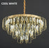 BAMDECOR C3345 Modern Luxury Crystal-leaf Chandelier LED Fashion Creativity Pendant Ceiling Lights(80cm-Gold)