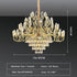 BAMDECOR C3347 Modern Luxury Crystal-leaf Chandelier LED Fashion Creativity Pendant Ceiling Lights(80cm-Gold)