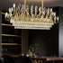BAMDECOR C3347/OV Modern French Home Decor Luxury Crystal-leaf Chandelier LED Fashion Creativity Pendant Ceiling Lights(120cm-Gold)