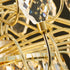 BAMDECOR C3347/OV Modern French Home Decor Luxury Crystal-leaf Chandelier LED Fashion Creativity Pendant Ceiling Lights(100cm-Gold)