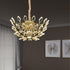 BAMDECOR C3348 Modern Luxury Crystal-leaf Chandelier LED Fashion Creativity Pendant Ceiling Lights(80cm-Gold)