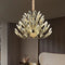 BAMDECOR C3349/1 Modern Luxury Crystal-leaf Chandelier LED Fashion Creativity Pendant Ceiling Lights(80cm-Gold)