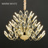 BAMDECOR C3349/1 Modern Luxury Crystal-leaf Chandelier LED Fashion Creativity Pendant Ceiling Lights(80cm-Gold)