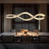 1.2m C3601W Wave Crystal Pendant Chandelier Decorative Lighting Lampshade (Brass Gold)