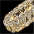 C3605 15H Modern Oval Ring LED Chandeliers Decor Hanging Lamp Crystal Lustre (Gold)
