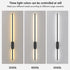 BAMDECOR Modern Minimalist Wall Light Long Tube LED Black Bedside Sconces Wall Lights with with Acrylic Shade, Wall Mounted Deco Lamp for Living Room Bedroom Bracket Light