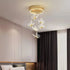 BAMDECOR LT05 6 Nordic Butterfly Luxury Chandeliers Pendant Lights for Villa Stair Home Decoration Modern Style Exquisite Chandelier (Gold)
